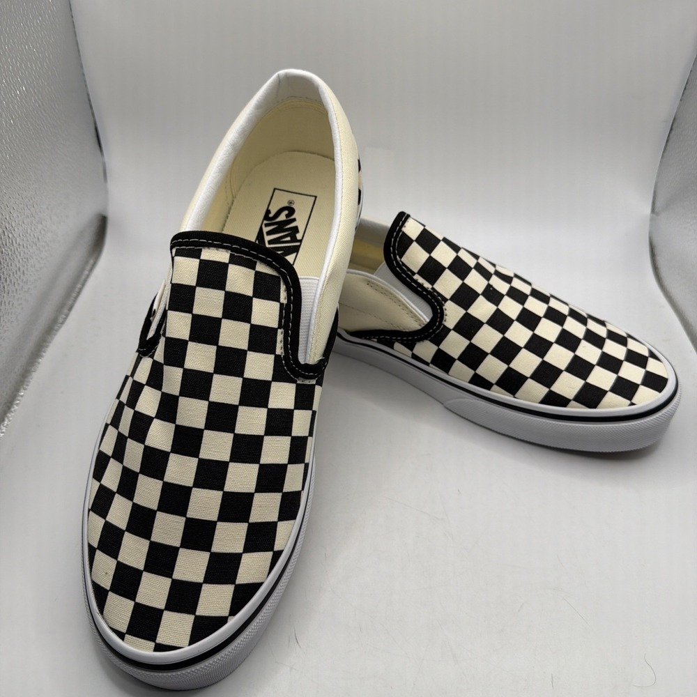 Vans Unisex Adult Classic SlipOn Shoes In Black/White Checkered | Black/White - Picture 8 of 10
